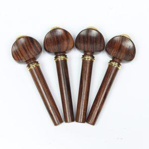 Peg Set Rosewood - Vatelot Model Brass trim Violin