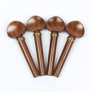 Peg Set Tamarind Wood - Vatelot Model Brass trim Violin