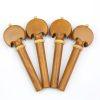 Violin Peg Set - Baroque Model - Boxwood with White Trim