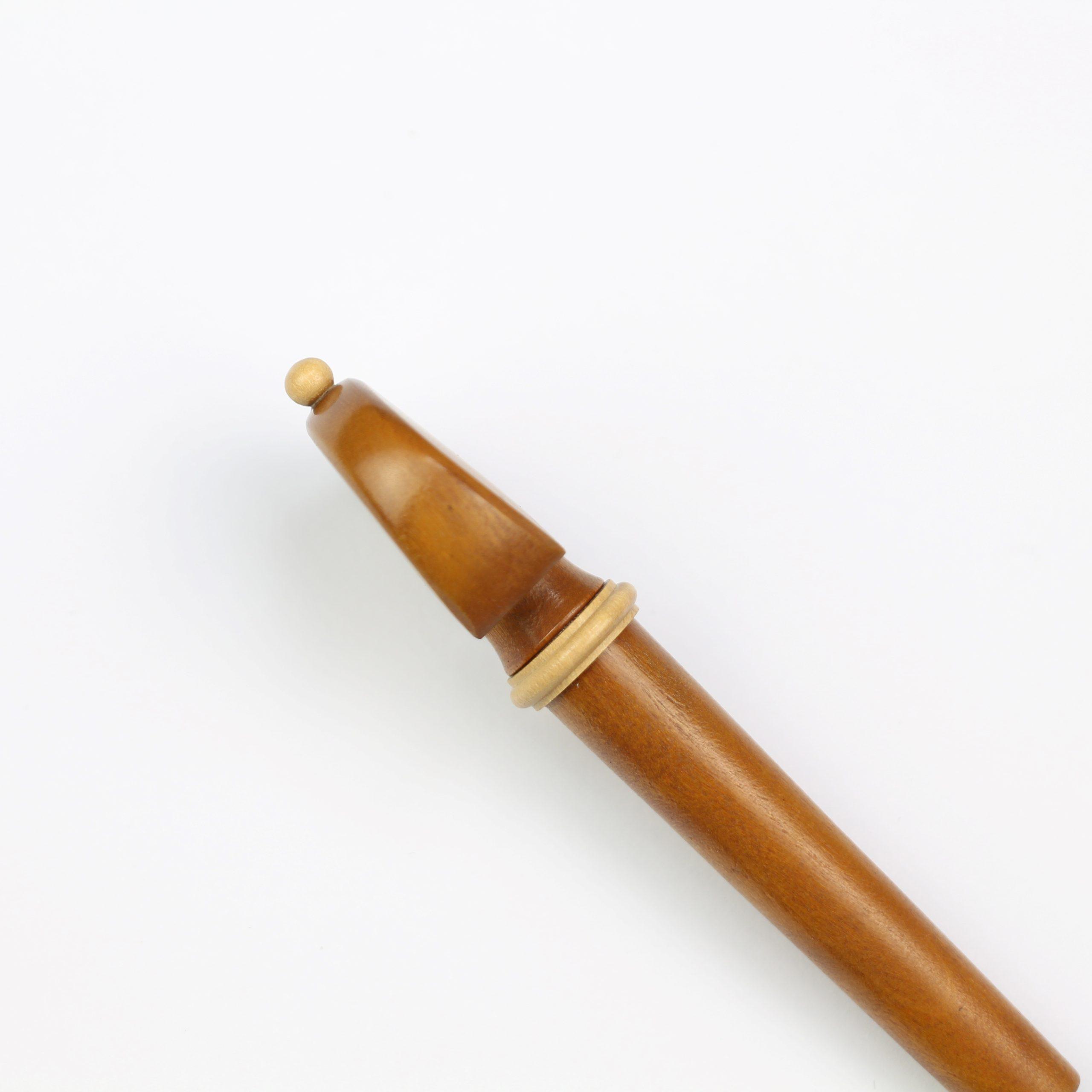 Violin Peg Set - Baroque Model - Boxwood with White Trim