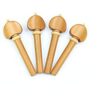 Violin Peg Set - Hill Model - Boxwood With Off-White Trim