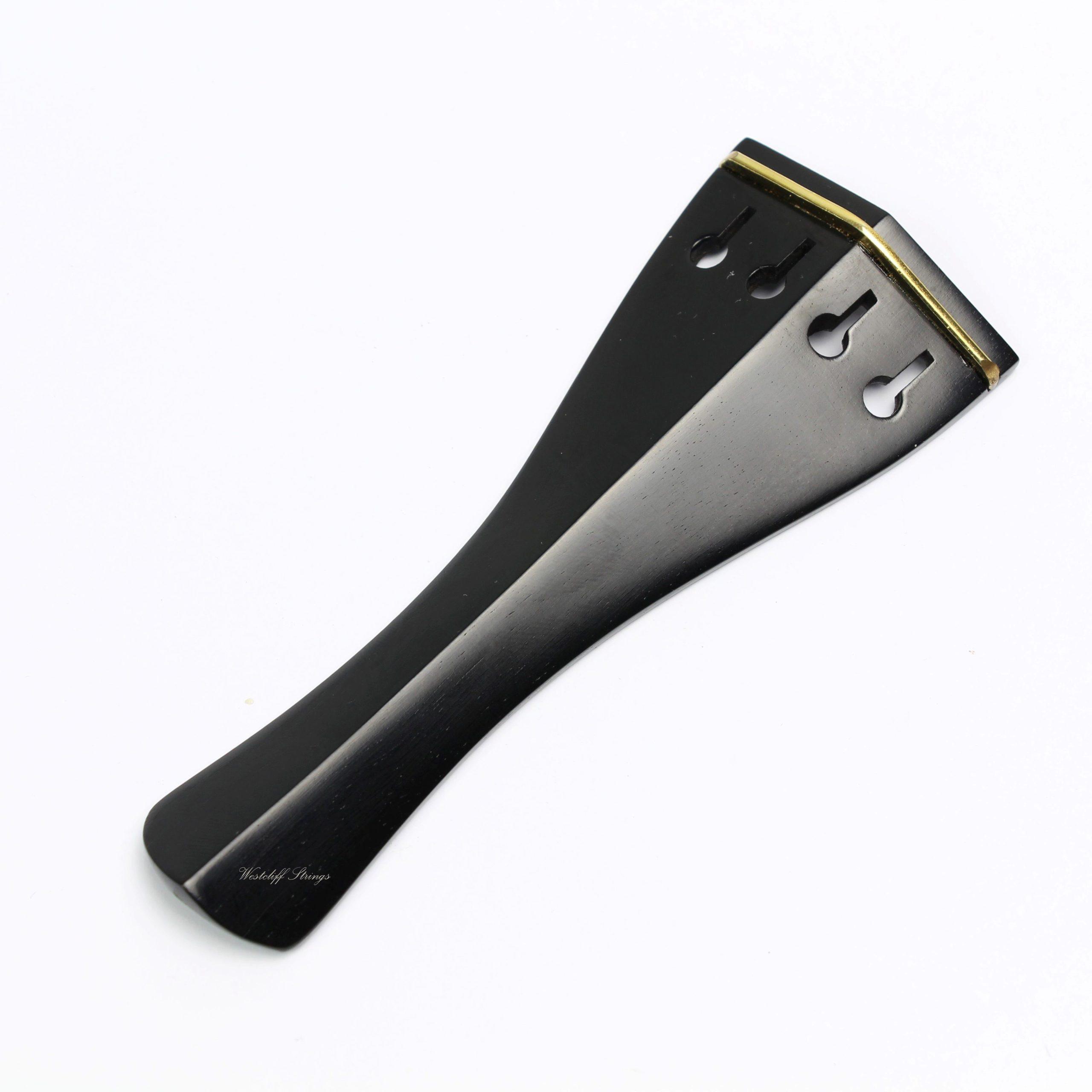 Shop | Fine Hill Model Violin Tailpiece - Ebony & Brass Trim