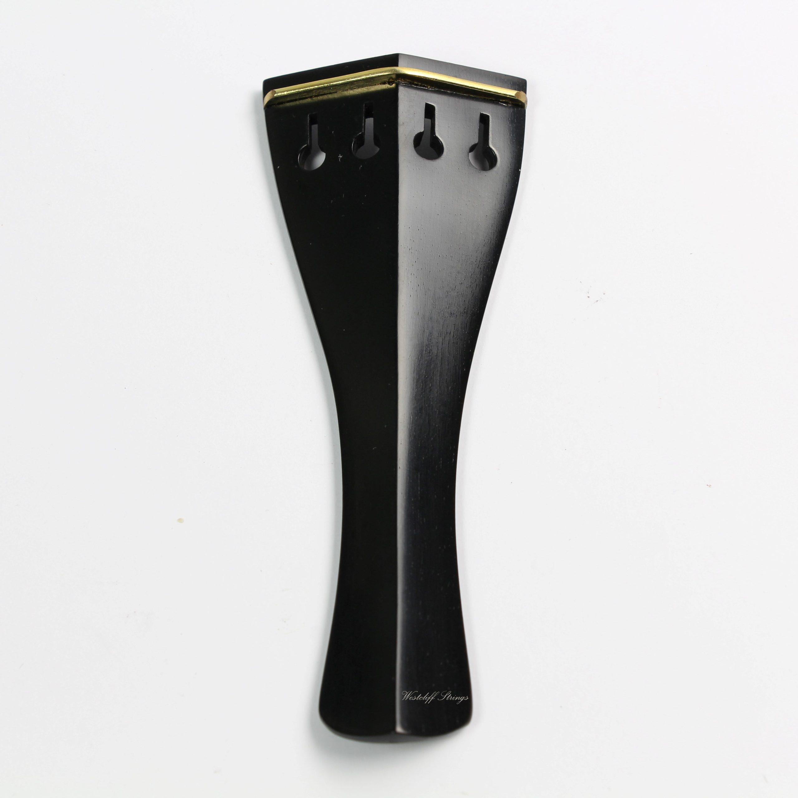 Shop | Fine Hill Model Violin Tailpiece - Ebony & Brass Trim