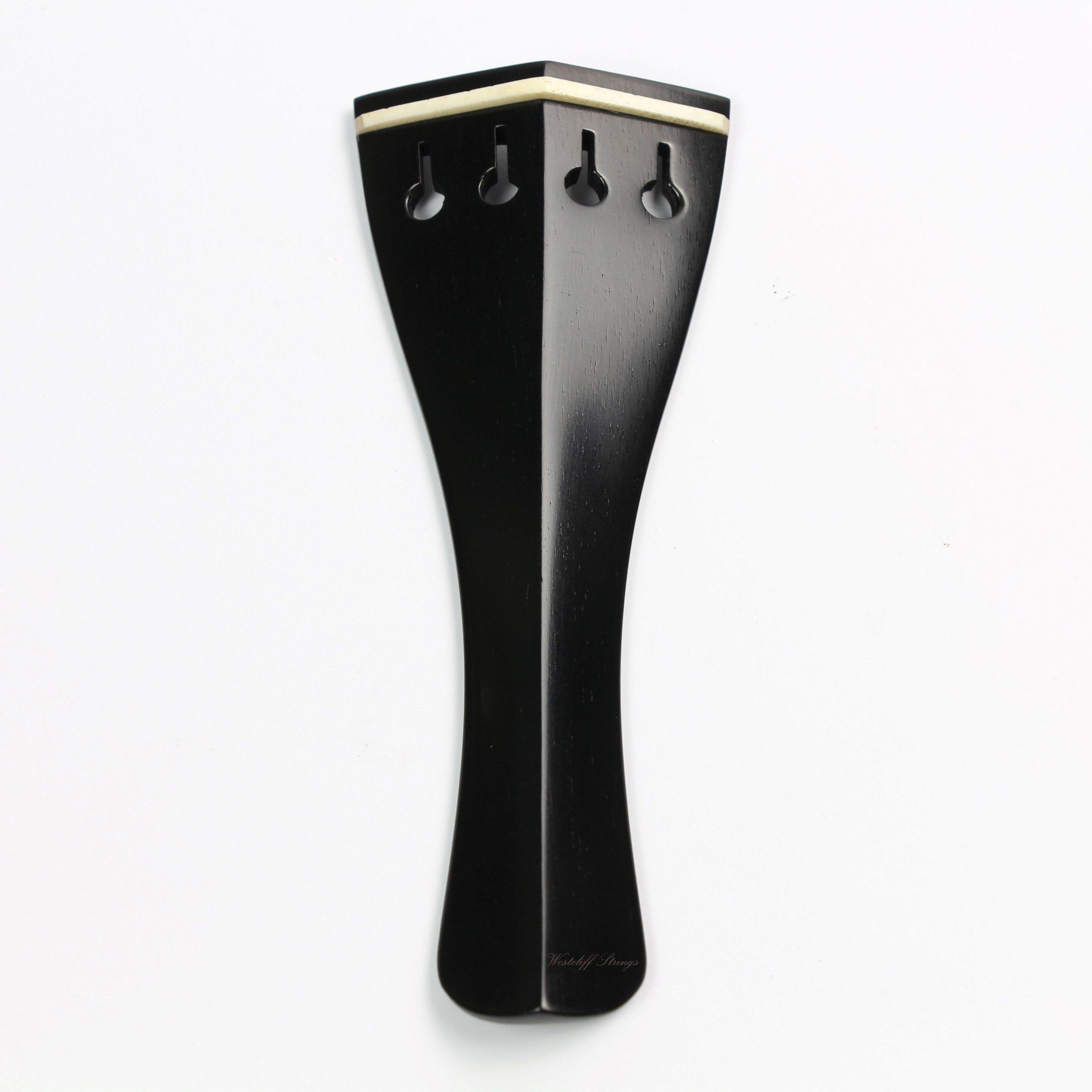 Shop | Violin Tailpiece - Hill Model in Ebony with WHITE Trim 10.8cm