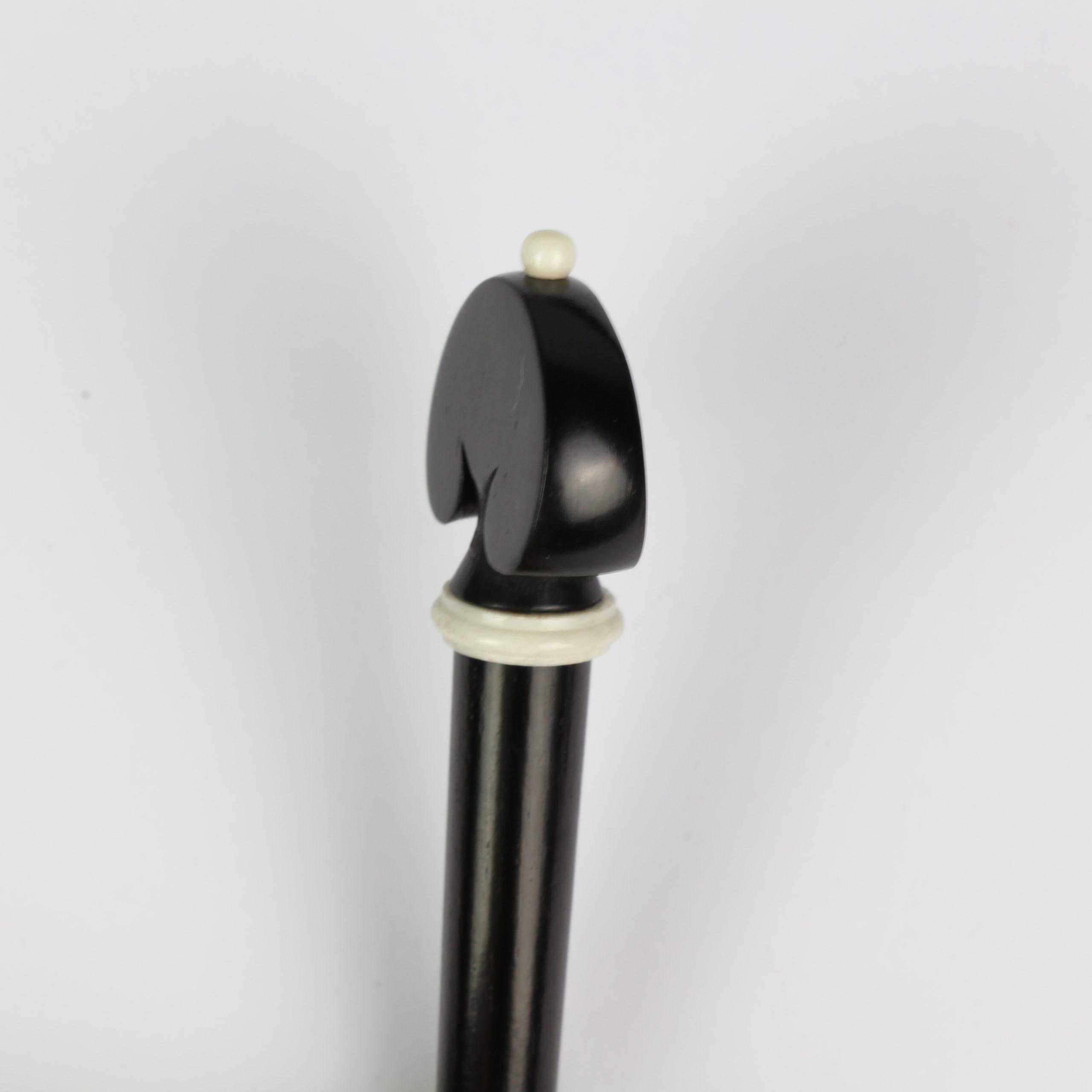 Peg Set Ebony - Heart Model with White Trim Violin - Image 3