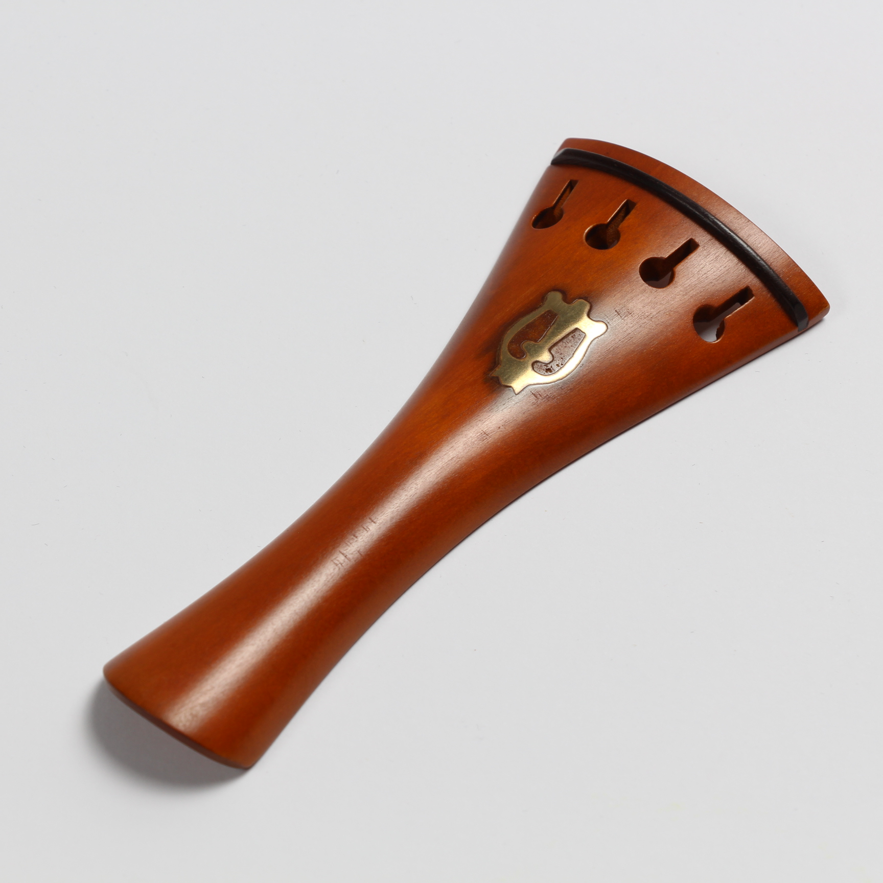 Tailpiece Boxwood - Ebony Trim Lyre Inlay Violin 10.8cm - Graded - Image 1
