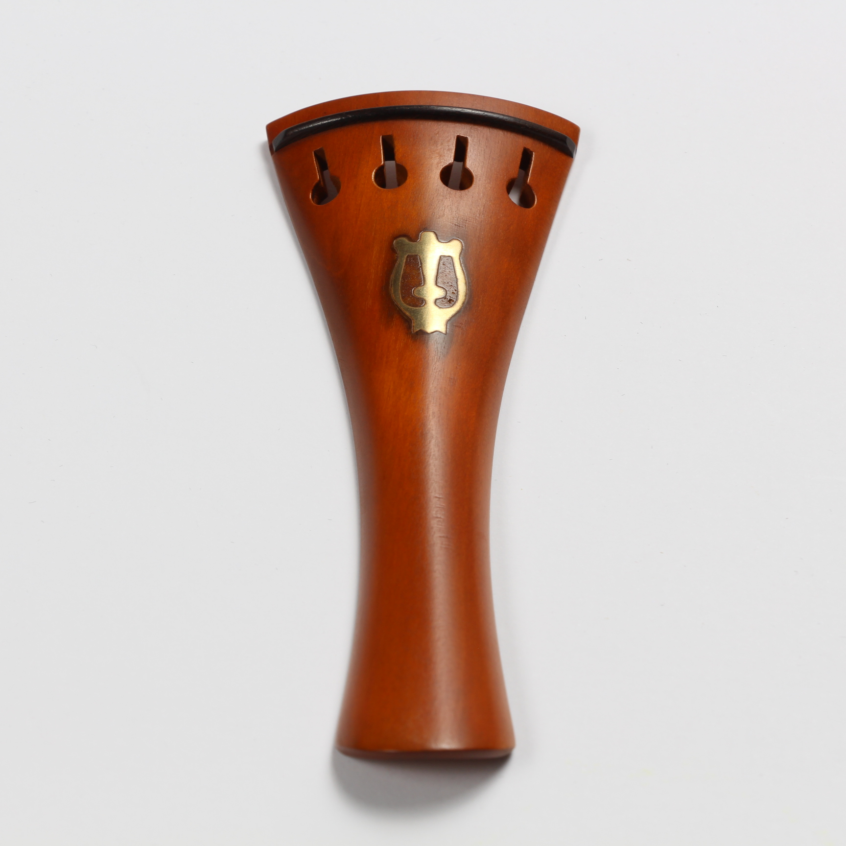 Tailpiece Boxwood - Ebony Trim Lyre Inlay Violin 10.8cm - Graded - Image 2