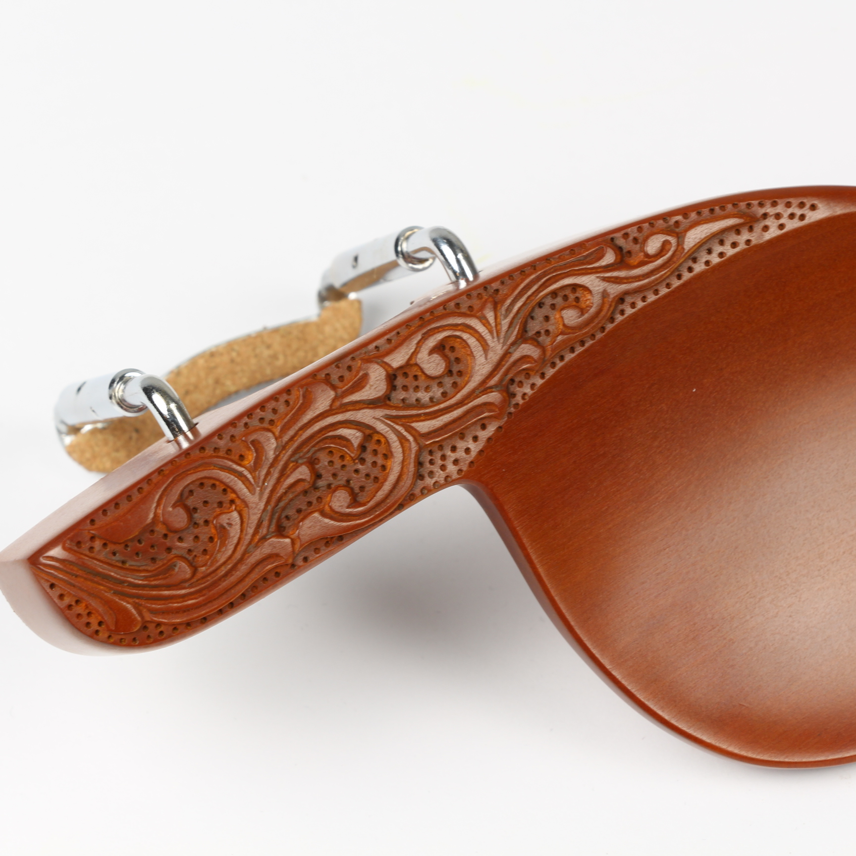 Violin Chinrest Guarneri Boxwood Carved - Image 3
