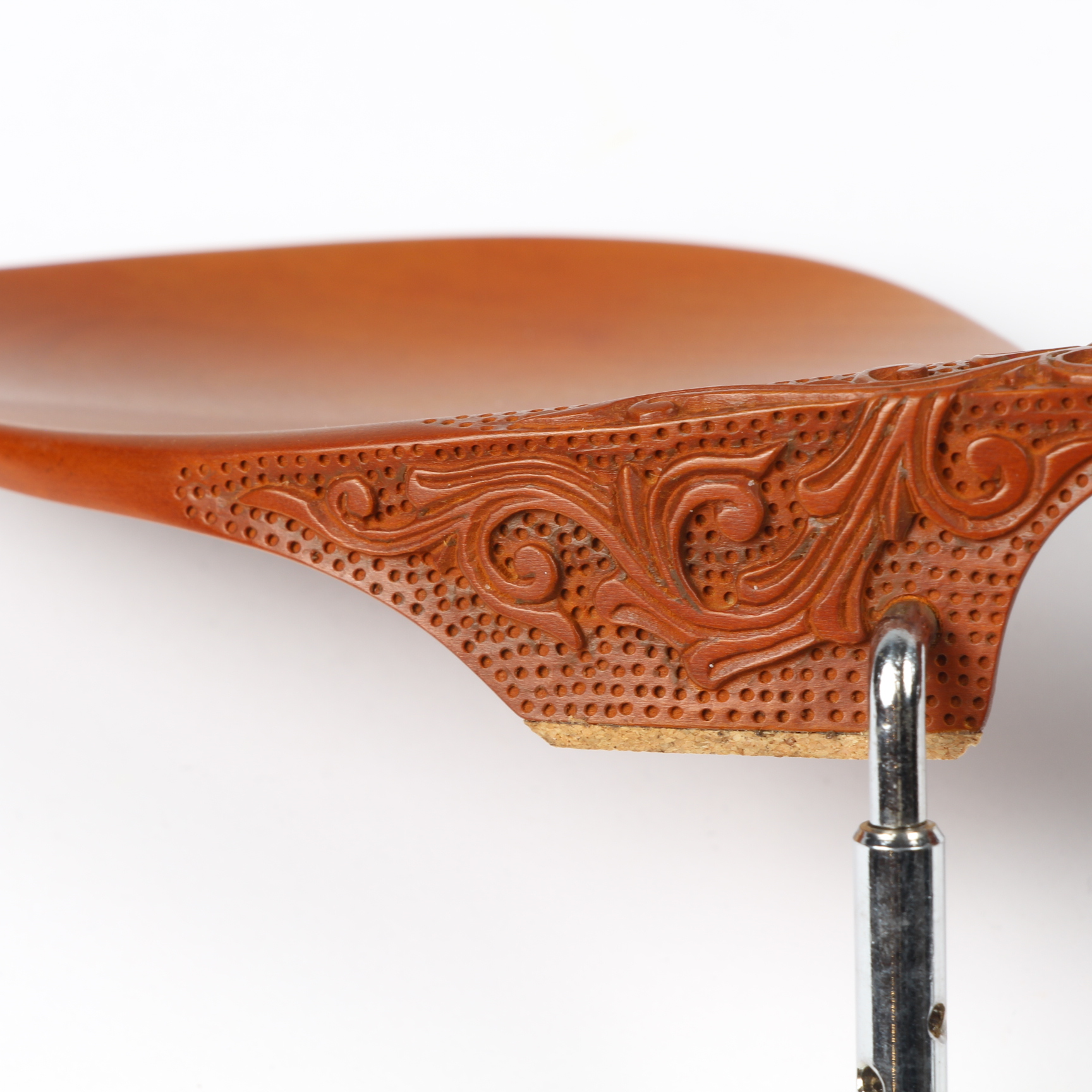 Violin Chinrest Italian Boxwood Carved - Image 2