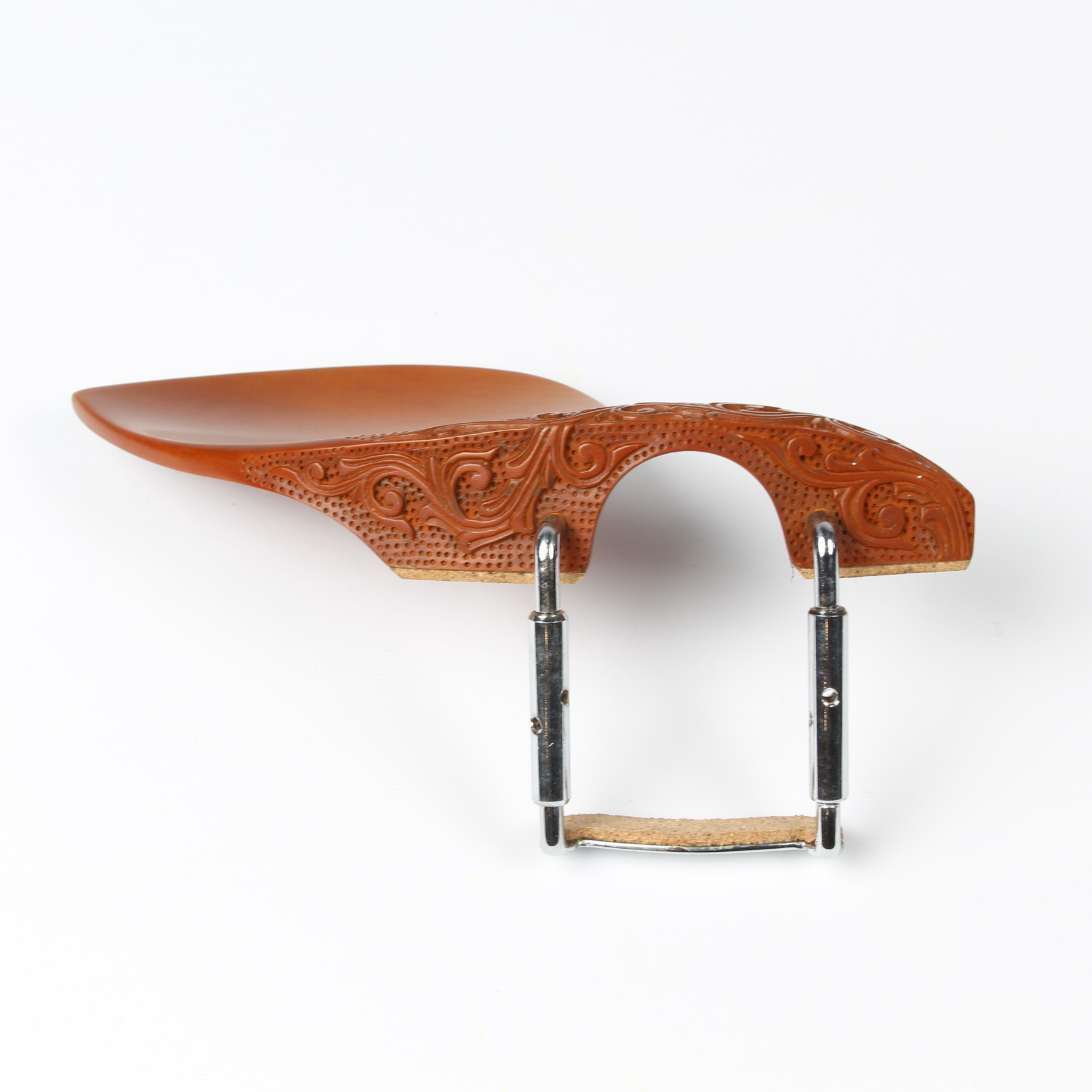 Violin Chinrest Italian Boxwood Carved - Image 3