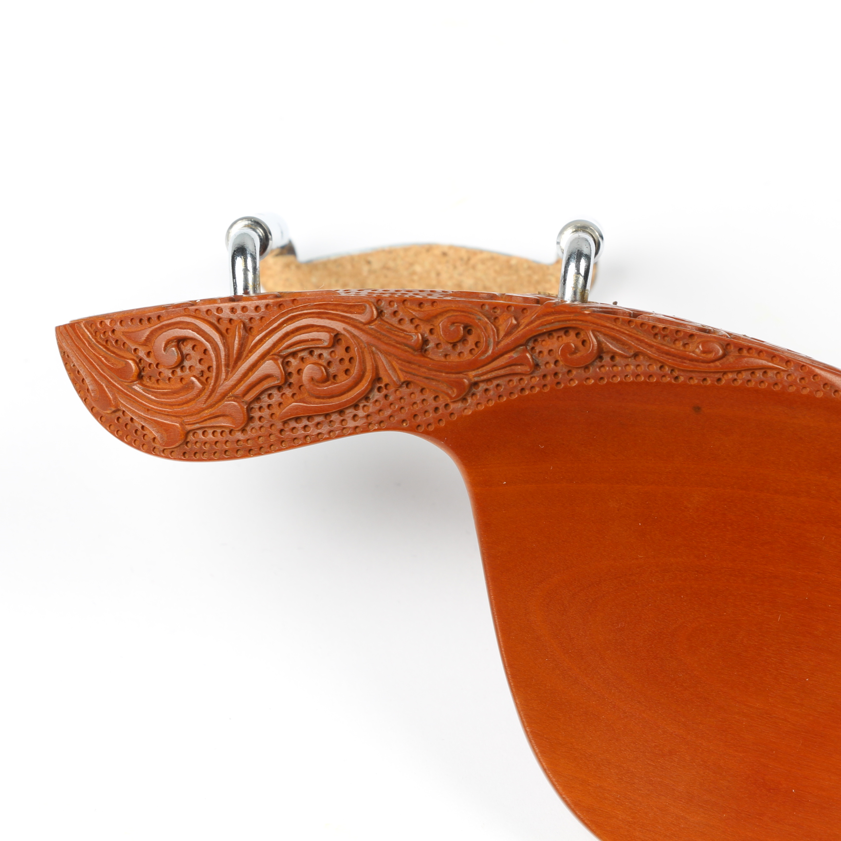 Violin Chinrest Italian Boxwood Carved - Image 5