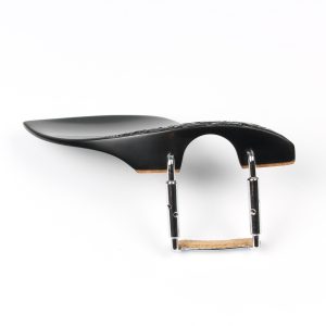 Violin Chinrest Italian Ebony Carved - Medium Height