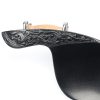 Violin Chinrest Italian Ebony Carved - Medium Height - Thumbnail Image 3