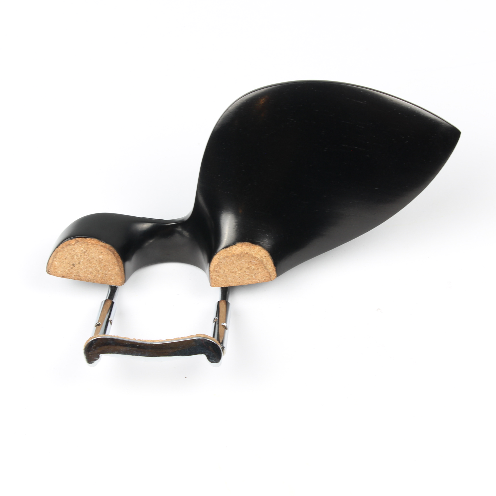 Violin Chinrest Italian Ebony Carved - Medium Height - Image 5
