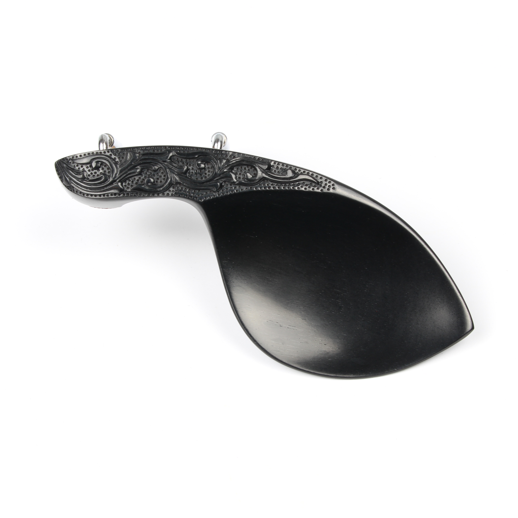 Violin Chinrest Italian Ebony Carved - Low Height - Image 5