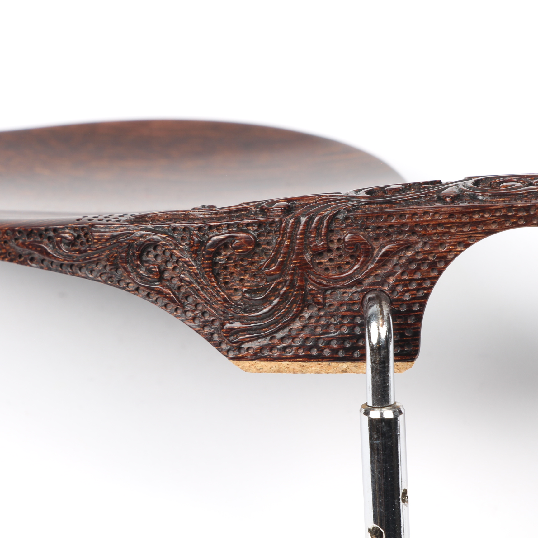 Violin Chinrest Italian Tamarind Carved - Image 2