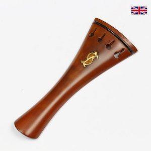 Tailpiece Boxwood - Ebony Trim Delphin Inlay