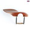 Ultralight Violin Chinrest | Delphin Lite Model in Boxwood -Black Clamp
