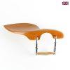 Chinrest Boxwood - Delphin Lite Model -Violin, Chrome Clamp