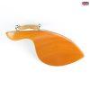 Chinrest Boxwood - Delphin Lite Model -Violin, Chrome Clamp