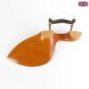 Chinrest Boxwood - Delphin Lite Model -Violin, Chrome Clamp