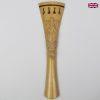 Carved Tailpiece White Boxwood Fleur de Lys Long- Cello