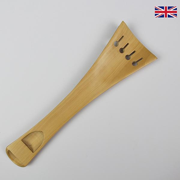 Carved Tailpiece White Boxwood Fleur de Lys Long- Cello