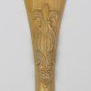 Carved Tailpiece White Boxwood Fleur de Lys Long- Cello