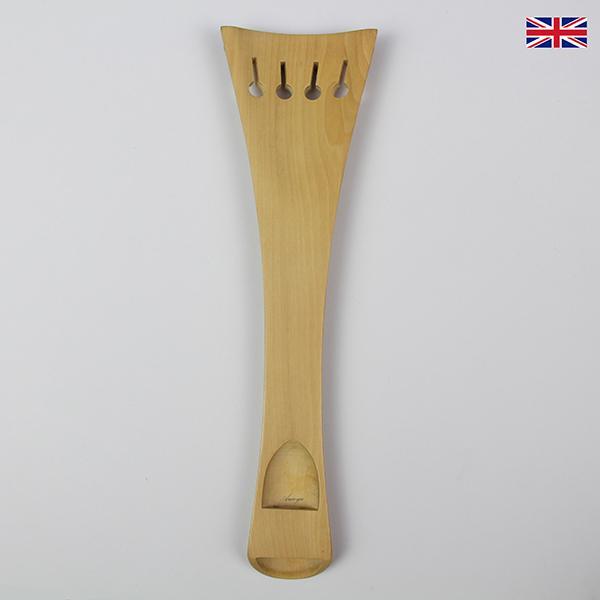 Carved Tailpiece White Boxwood Fleur de Lys - Cello