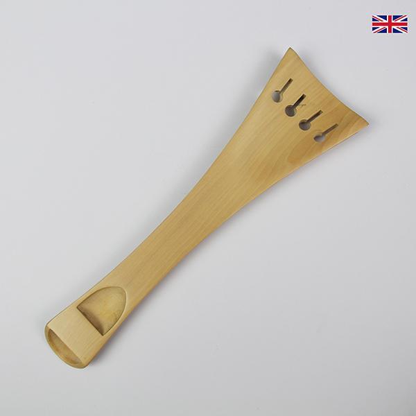 Carved Tailpiece White Boxwood Fleur de Lys - Cello