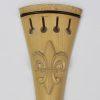 Carved Tailpiece White Boxwood Fleur de Lys - Cello