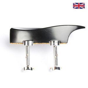 Chinrest Ebony Wood - Teka Model - Violin Chrome Hill Clamp