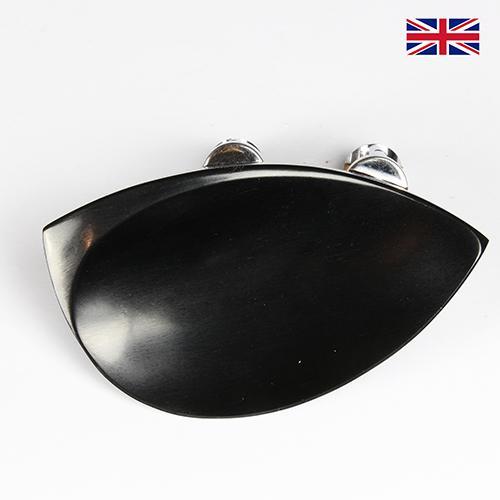 Chinrest Ebony Wood - Teka Model - Violin Chrome Hill Clamp