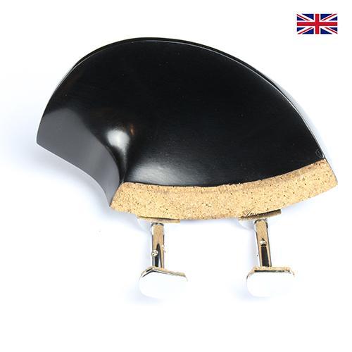 Chinrest Ebony Wood - Teka Model - Violin Chrome Hill Clamp