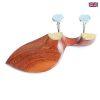 Chinrest Padauk wood - Delphin Lite -Violin, Semi-Hill Clamp