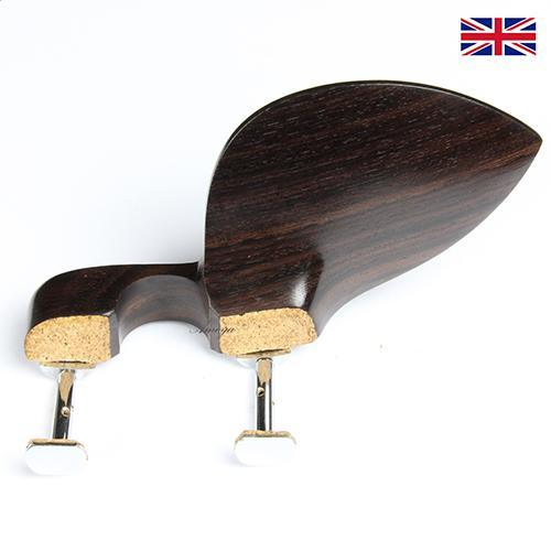 Chinrest Rosewood - Guarneri Model - Violin Chrome Hill Clamp
