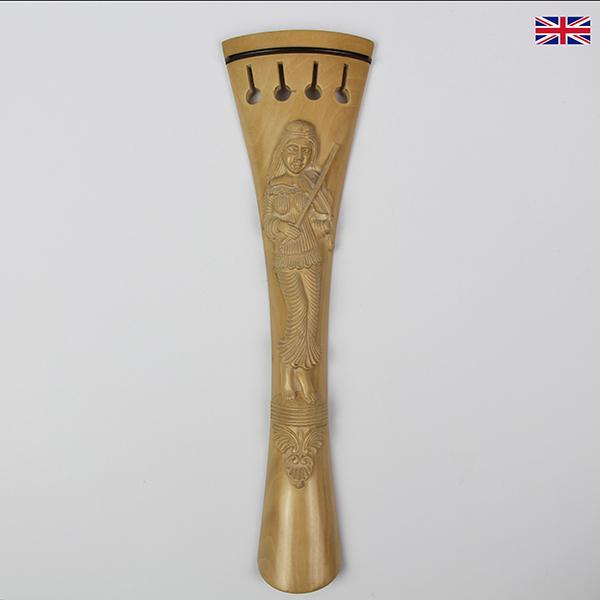 Carved Tailpiece White Boxwood St Cecile - Cello