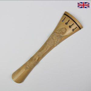 Carved Tailpiece White Boxwood St Cecile - Cello