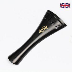 Tailpiece Ebony Wood - Ebony Trim Delphin Inlay