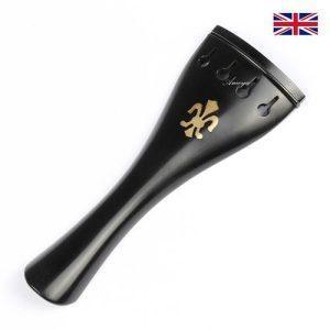 Tailpiece Ebony Wood - Tulip  with Ebony Trim Lily Inlay