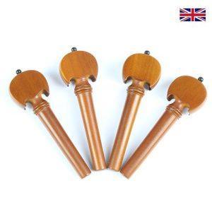 Peg Set Boxwood - Baroque Model with Ebony Pip Violin