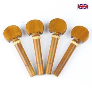Peg Set Boxwood - Baroque Model with White Collar Violin