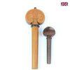 Shop | Carved Cello Peg Set - Fleur de Lys Heart Model - Boxwood