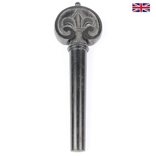Peg Set Carved Ebony Heart Model Cello Fleur de Lys Black Trim