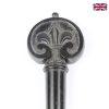 Peg Set Carved Ebony Heart Model Cello Fleur de Lys Black Trim