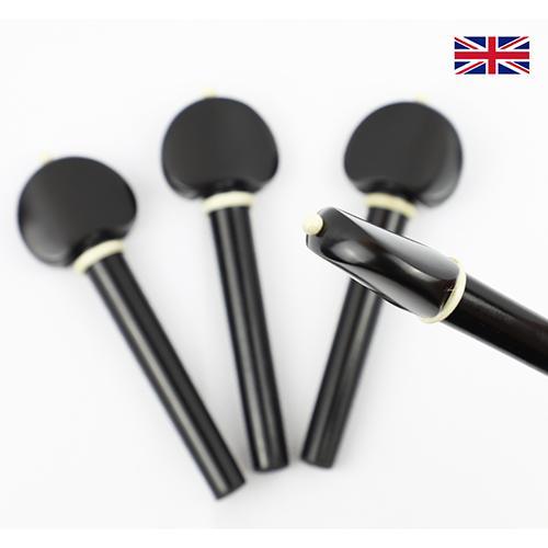 Shop | Fine Cello Peg Set – Hill Model – Ebony/White 4/4