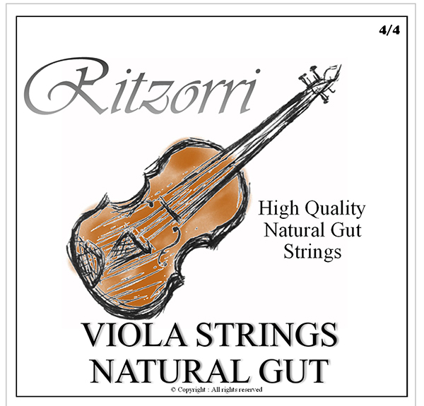 Ritzorri Natural Gut VIOLA Strings Set 4/4 3/4