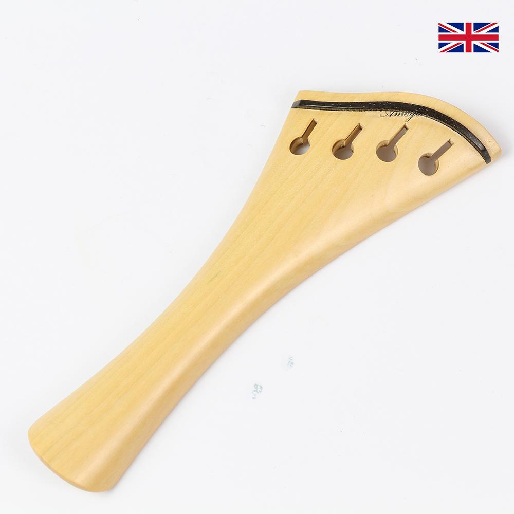 Tailpiece White Boxwood Viola- Harp Model  with Ebony trim