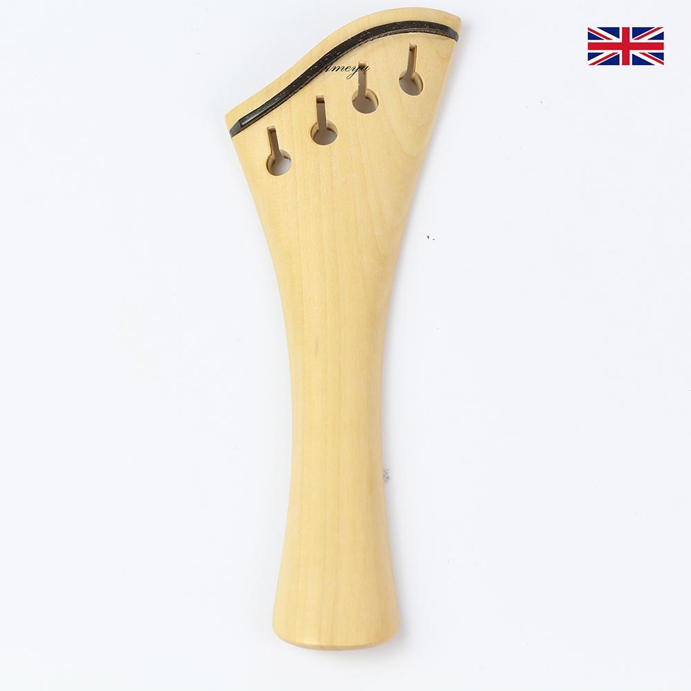 Tailpiece White Boxwood Viola- Harp Model  with Ebony trim