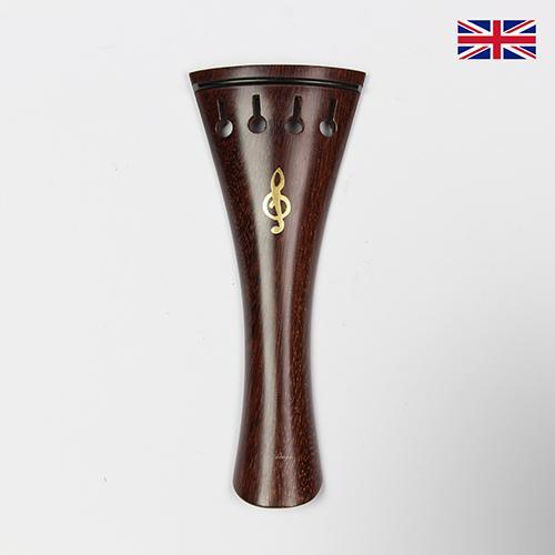 Tailpiece Tamarind Wood - Ebony Trim Treble Clef Inlay